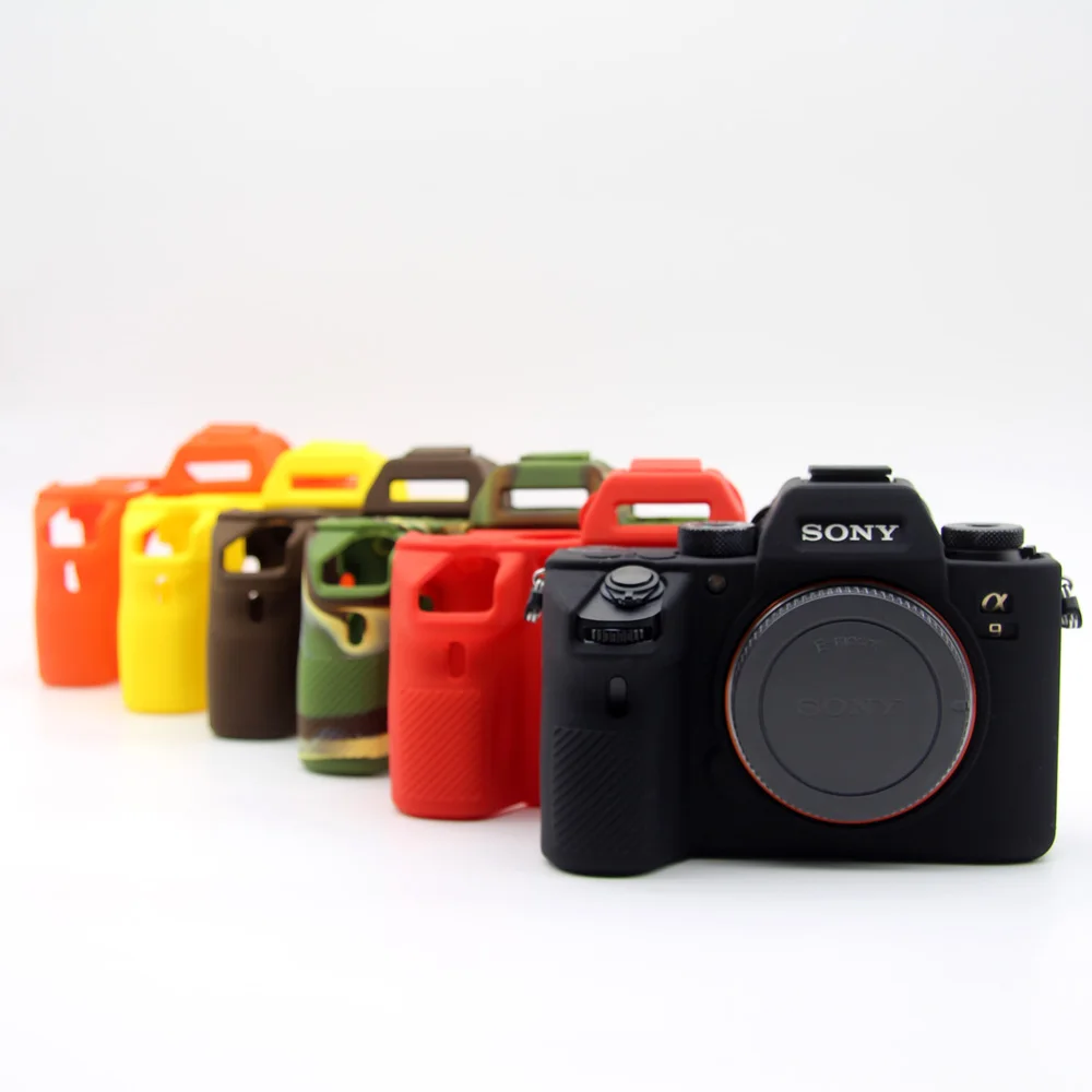 Silicon Rubber Armor Skin Case Body Cover Protector for Sony A7 III A7III A7RIII A7M3 A7R3 A9 Camera Shell Protective Soft Bag