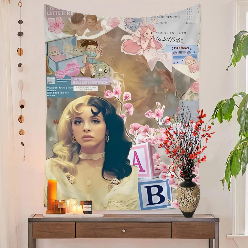 Piosenkarka Melanie Martinez Gobelin Anime Gobelin Hipisowski Kwiat Dywany Ścienne Dorm Decor Ściana Wisząca Dekoracja Domu