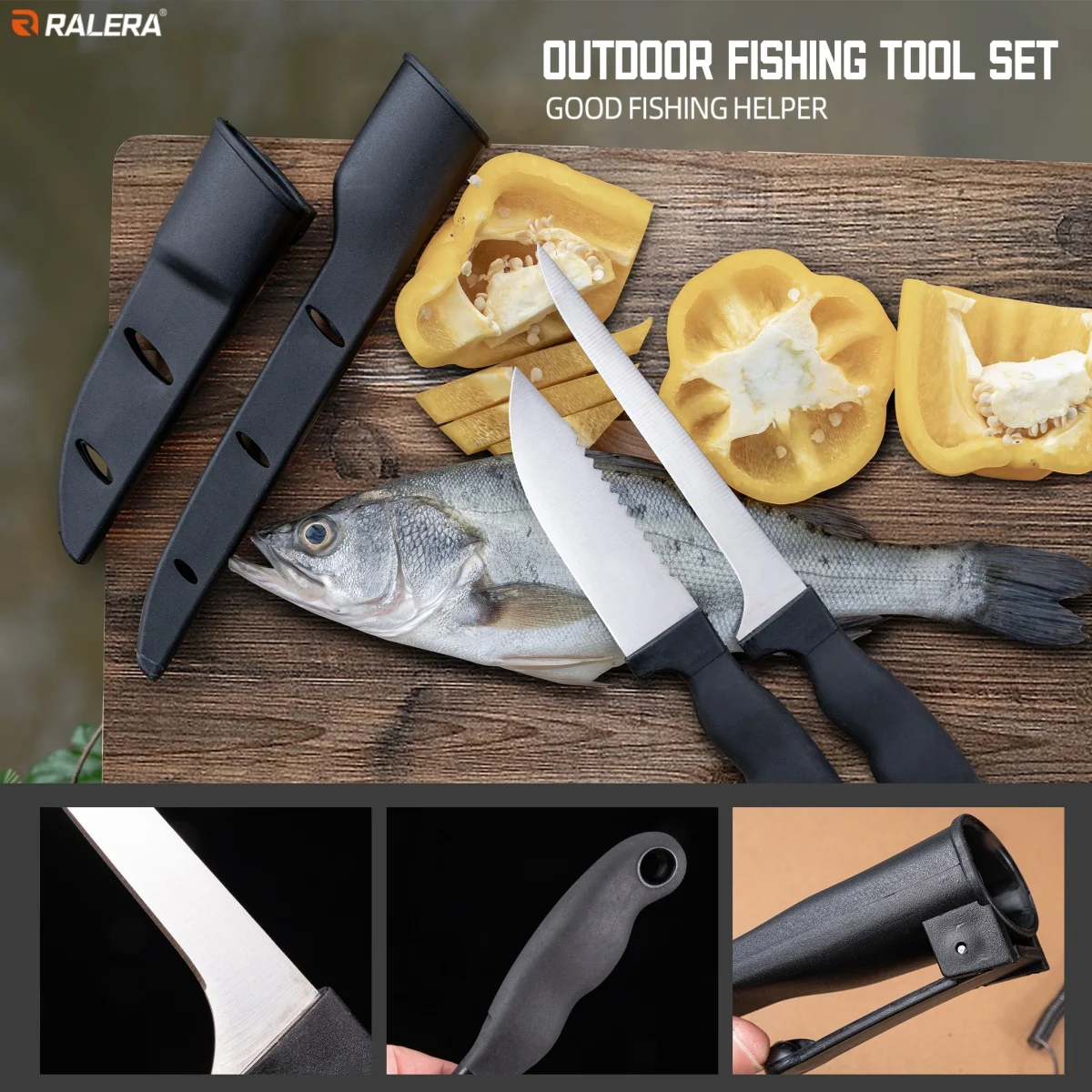 Angelzangen-Ausrüstung: Fischgreifer, Angelzange, Fischschere, Angelmesser, Komplettset, unverzichtbar für den Angler – Detail 7