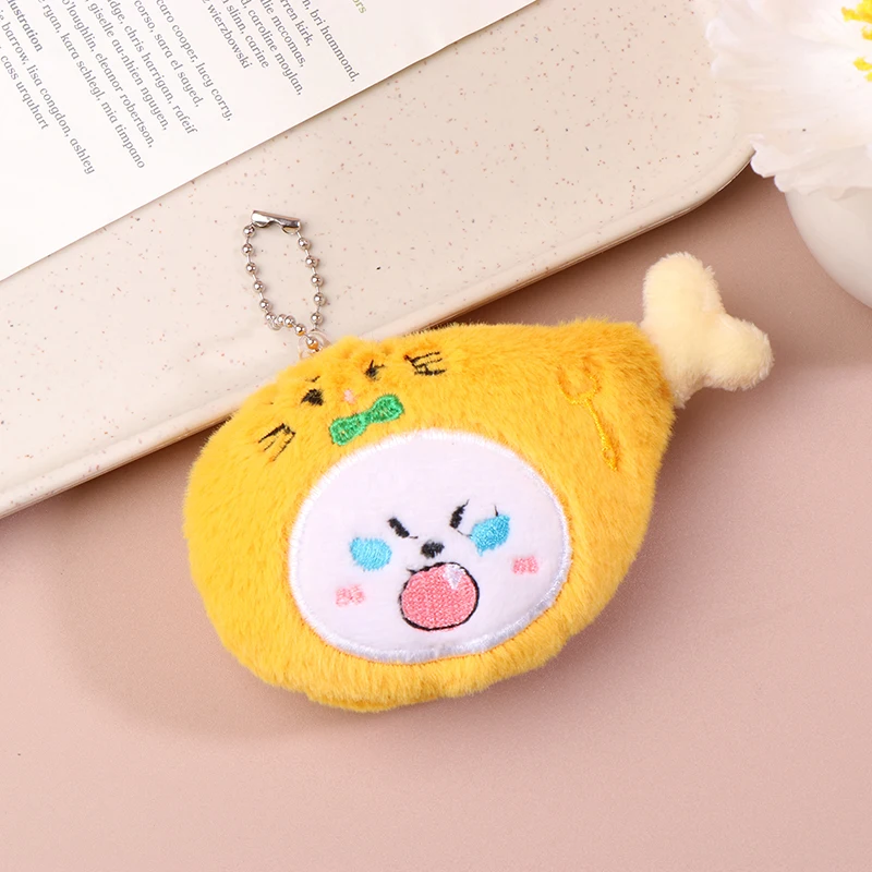 Squeaky Angry Chicken Leg Doll Pendant Funny Drag Plush Pendant Student Pendant Little Gift