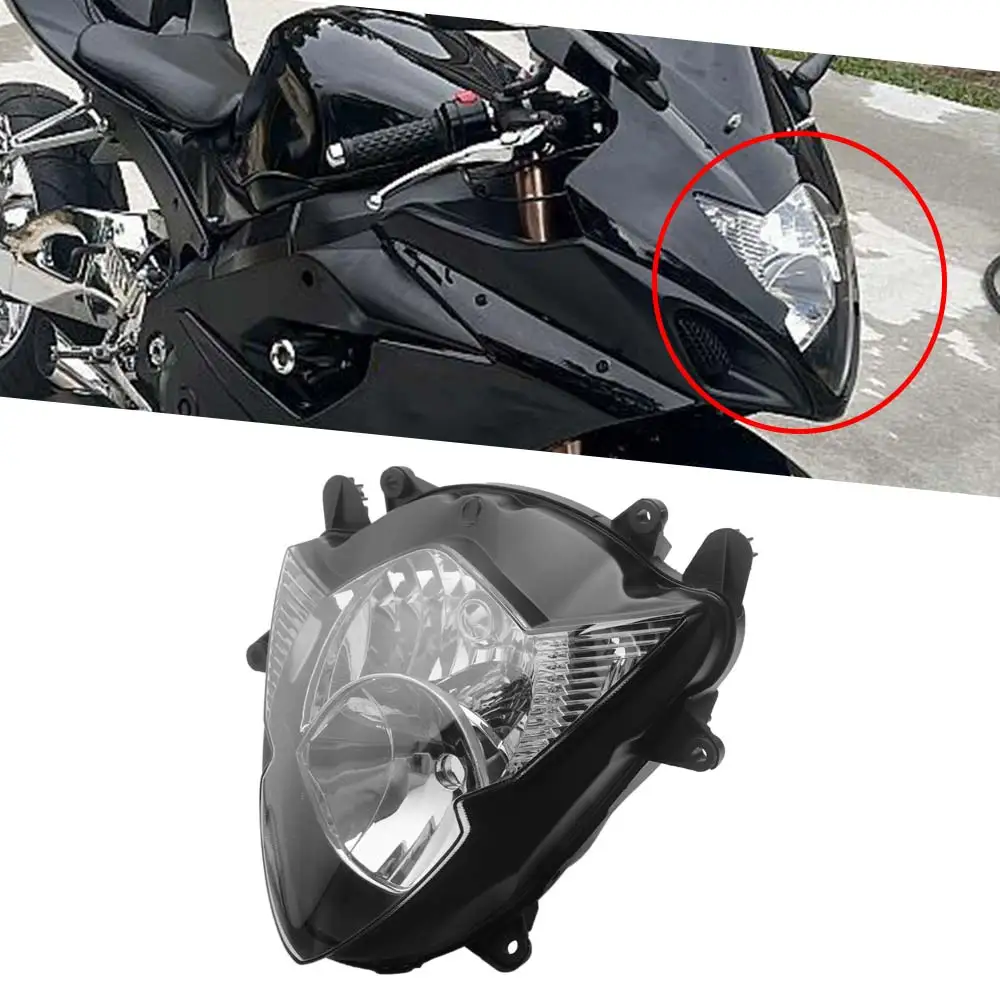 

High Quality Headlight Housing Fits For Suzuki Gsx-R1000 Bandit Gsx650F/Fa/Fu/Fua 2005-2016 Abs Plastic Black Casing Clear Lens
