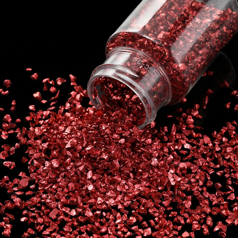 30 g/Flasche Glas Zerkleinerte Steine Harzfüllungen für DIY Epoxidharzform Unregelmäßige Kristall Nail Art Dekoration Schmuckherstellung – Detail 5