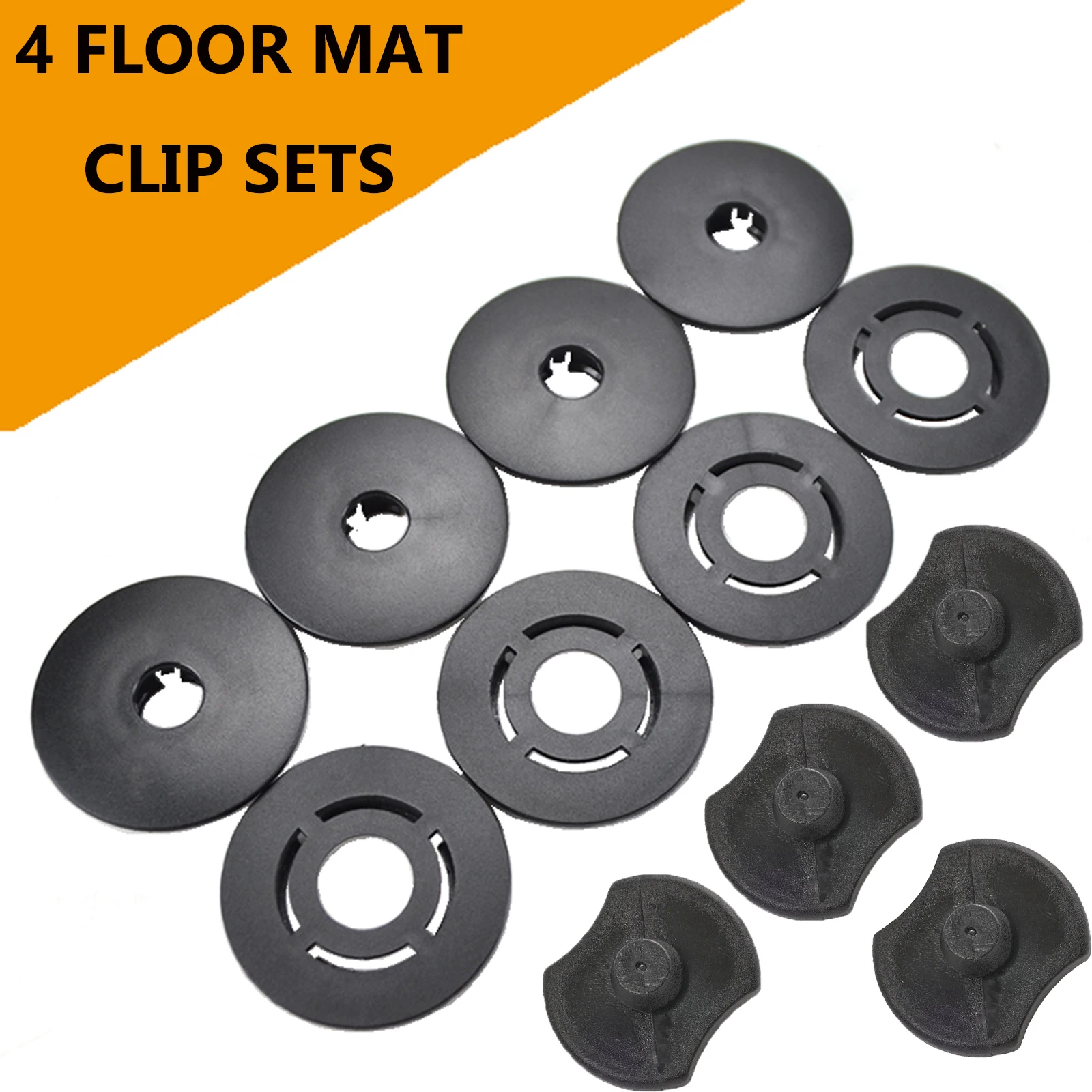 4 SETS CAR MAT CLIPS FLOOR HOLDERS FIXING CLAMPS RETAINER HOOK GRIP FASTENERS For SEAT LEON ATECA ALTEA MII LBIZA  3D0864523B41