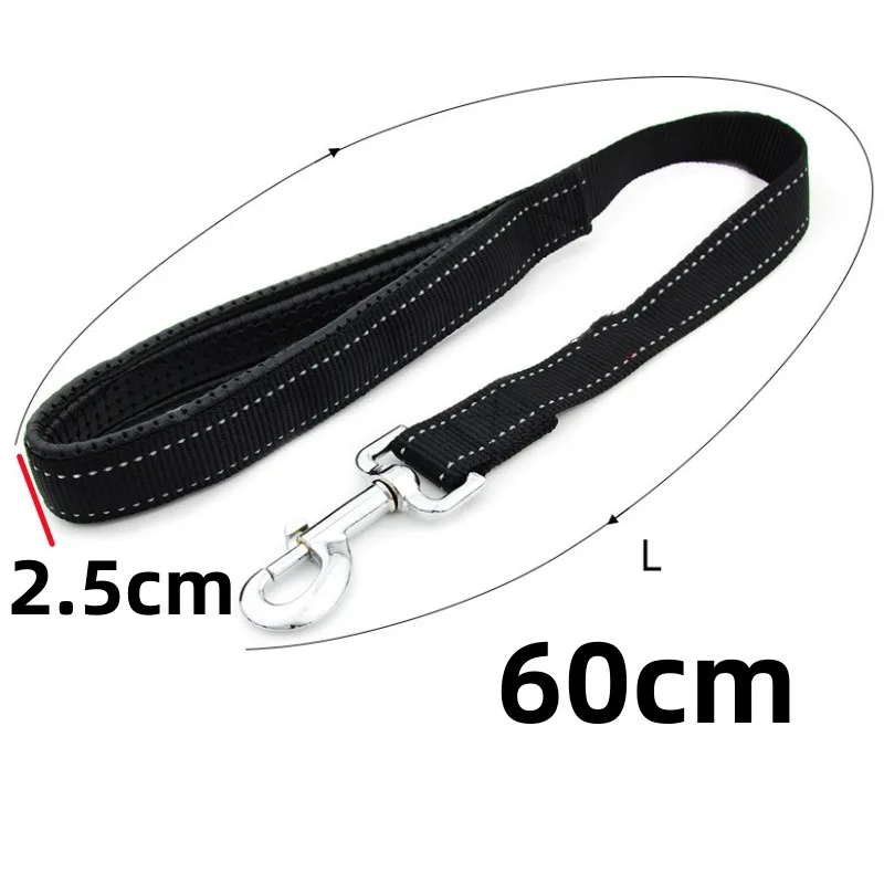 Dog Leash Short Dogs Leash Reflective Leashes for Dog Dog Walking Nylon Ropes Dogs Leashes Traction Comfortable Handle Pet Chain