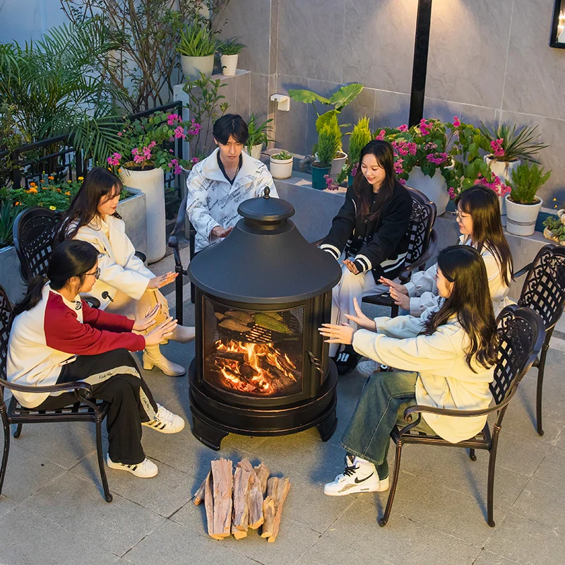 

Best Price Wood Stove Camping Charcoal Bbq Grill Barbecue Outdoor Wood burner Stove