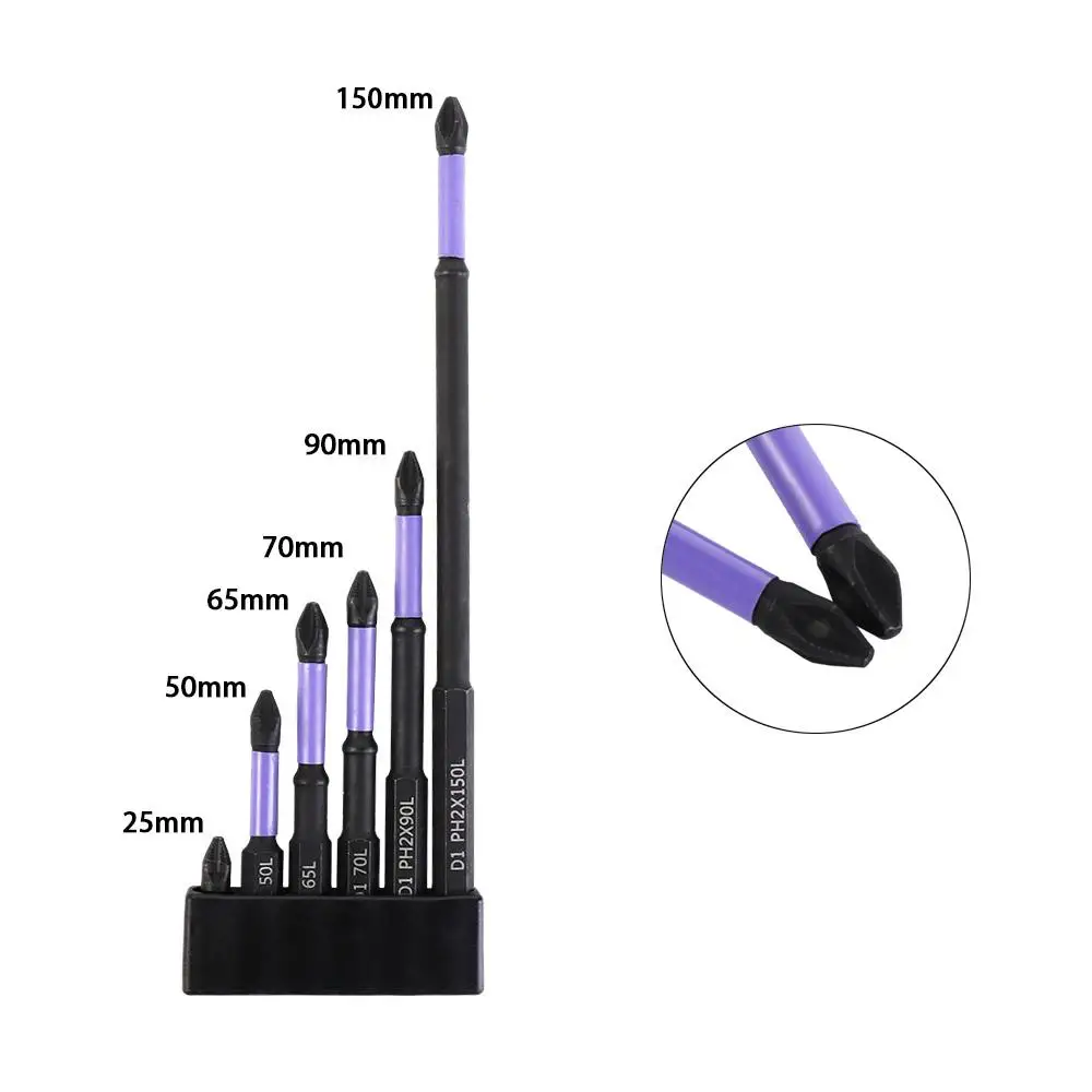 25-150mm Anti Non-slip Batch Head Magnetic High Hardness Cross Bit Steel Impact Strong PH2 Screwdriver Bits Power Hand Tools