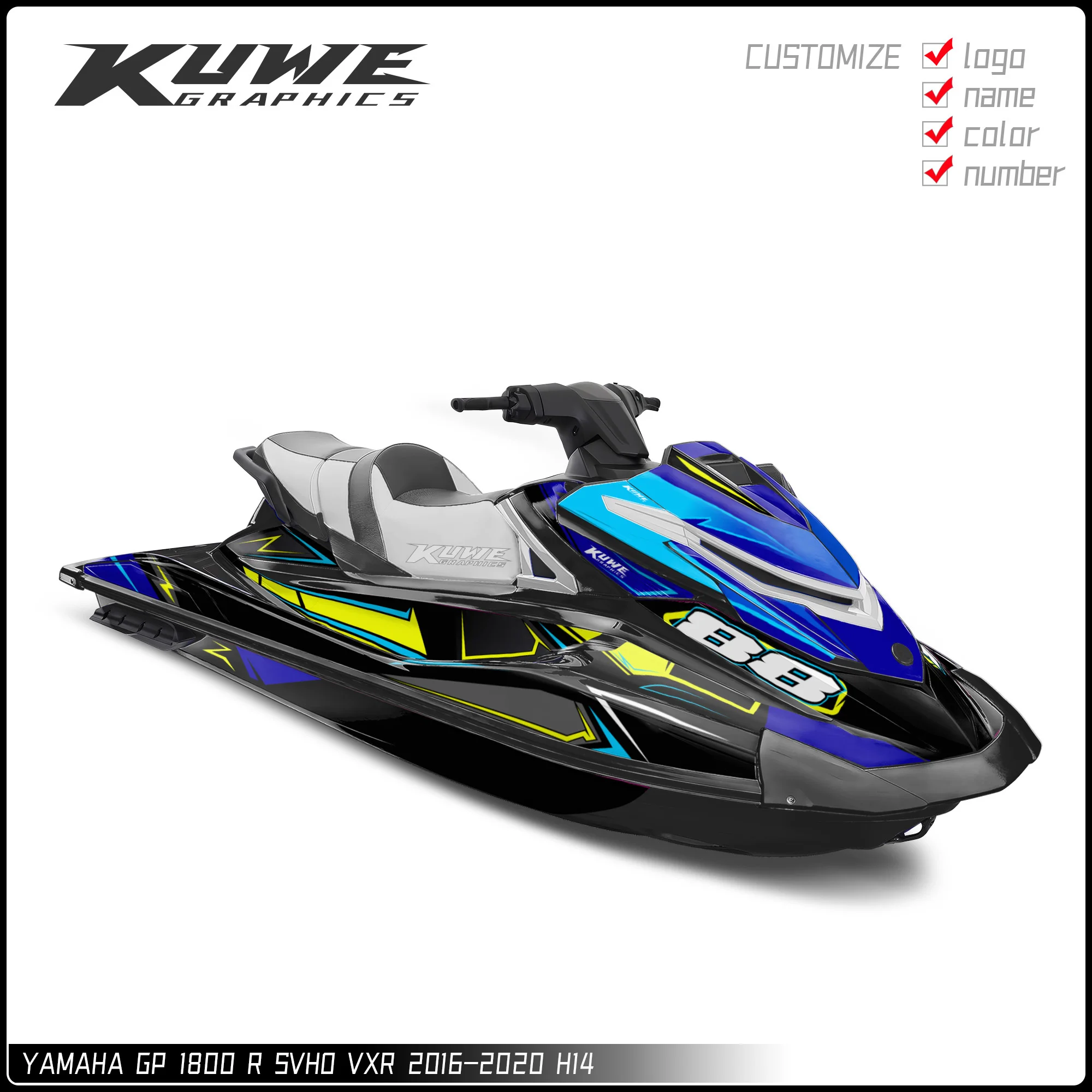 

Suitable for Yamaha Gp 1800 R Svho Vxr 2016-2020 Graphic Kit Decal Sticker Supports Personalized Customization