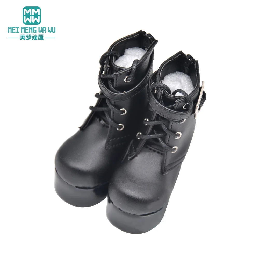 미니 7.5cm 세련된 멀티 컬러 가죽 신발 60cm 1/3 DD SD 인형 장난감 볼 조인트 인형 액세서리에 적합