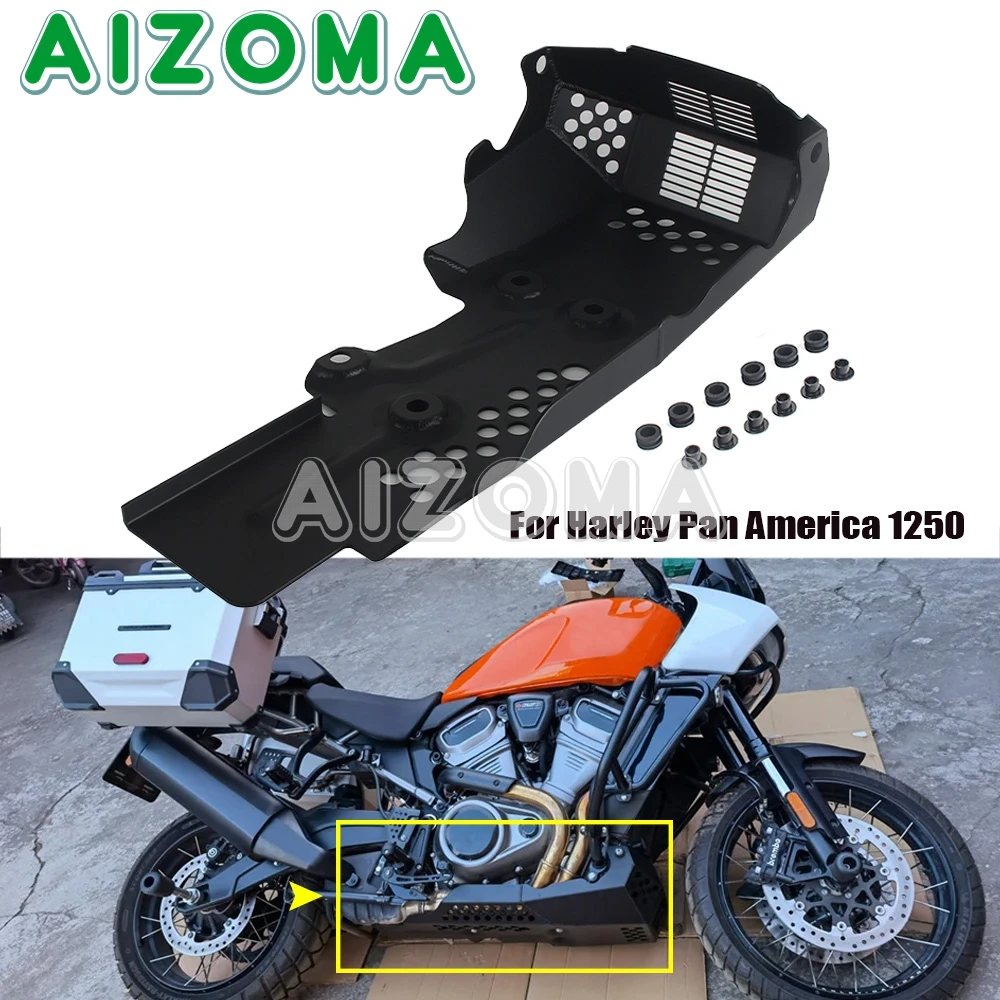 Skid Plate Heavy-Duty Aluminum Engine Chassis Guard Protector For Harley Pan America 1250 RA1250 RA1250S CVO RA1250SE 2021-2024