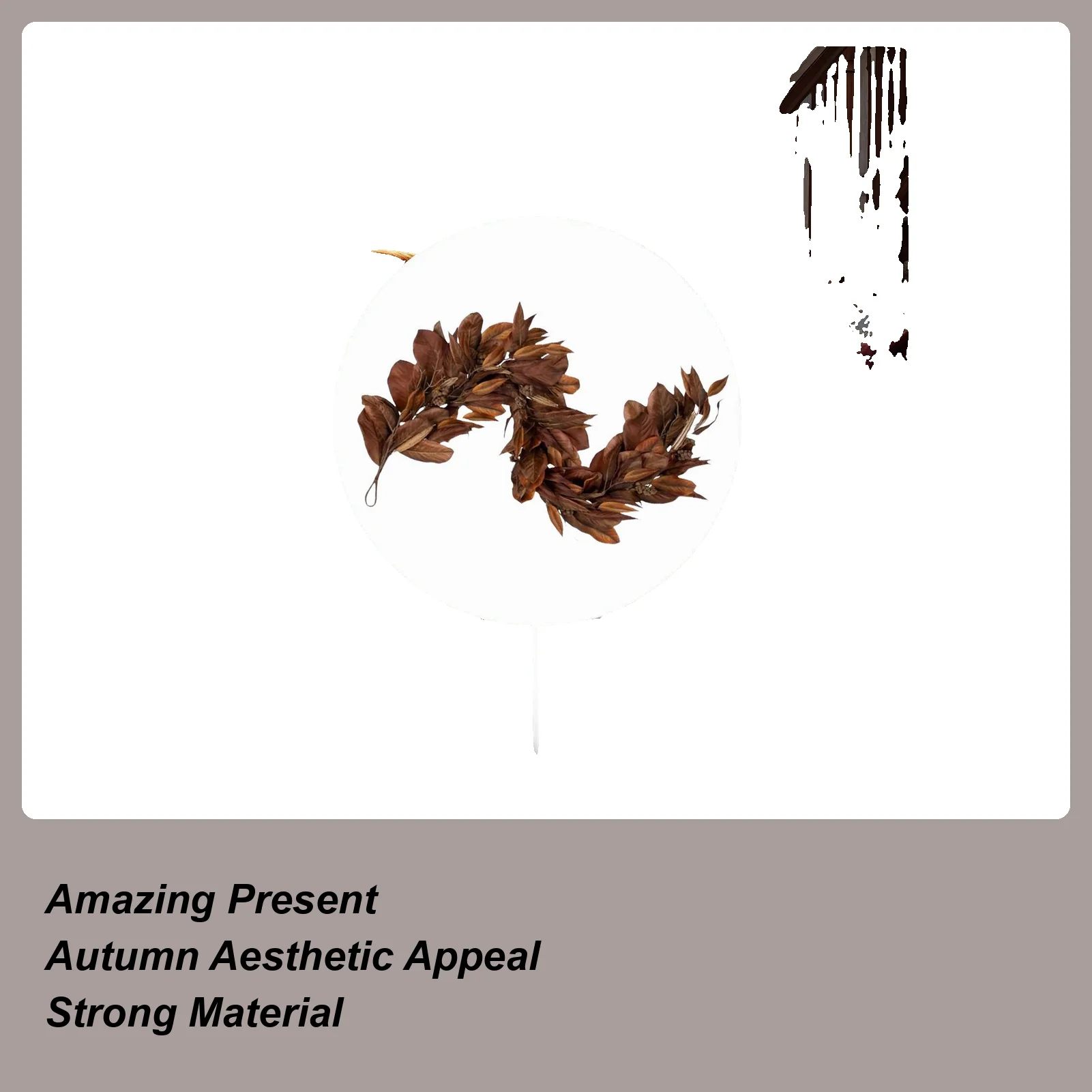 سقوط ماغنوليا جارلاند 6 أقدام وهمية الشرفة زخرفة واقعية الصنوبر المخاريط ماغنوليا يترك جارلاند لخريف باب جدار الموقد نافذة #5