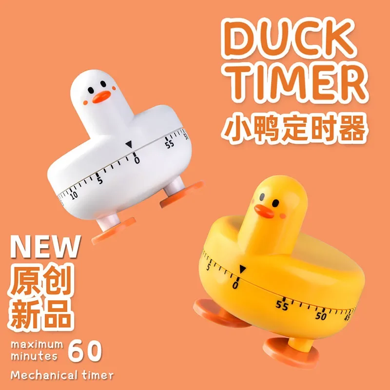 Cartoon Animal Spin Timer Cat Duck Dinosaur Shape 60 Minutes Kitchen Cooking Baking Reminder Kitchen Tools