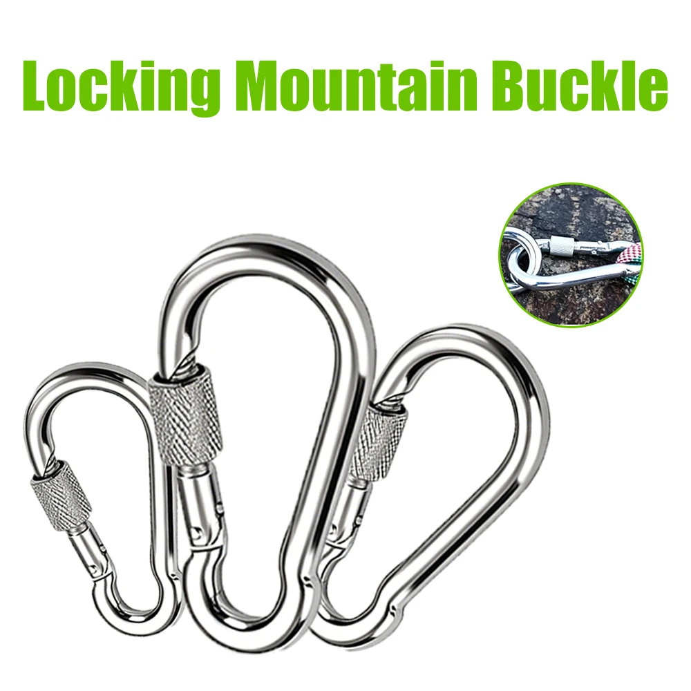 M5 M6 M8 Mountaineering Buckle Suitable for Gym Swing hammock Keychain Heavy duty Durable Rust proof Buckle Hardware Accessories