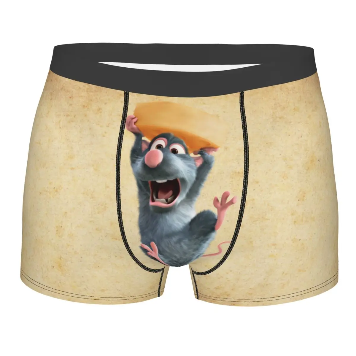 Custom Funny Ratatouille Remy Chef Quotes Underwear Male Print Boxer Briefs Shorts Panties Breathable Underpants