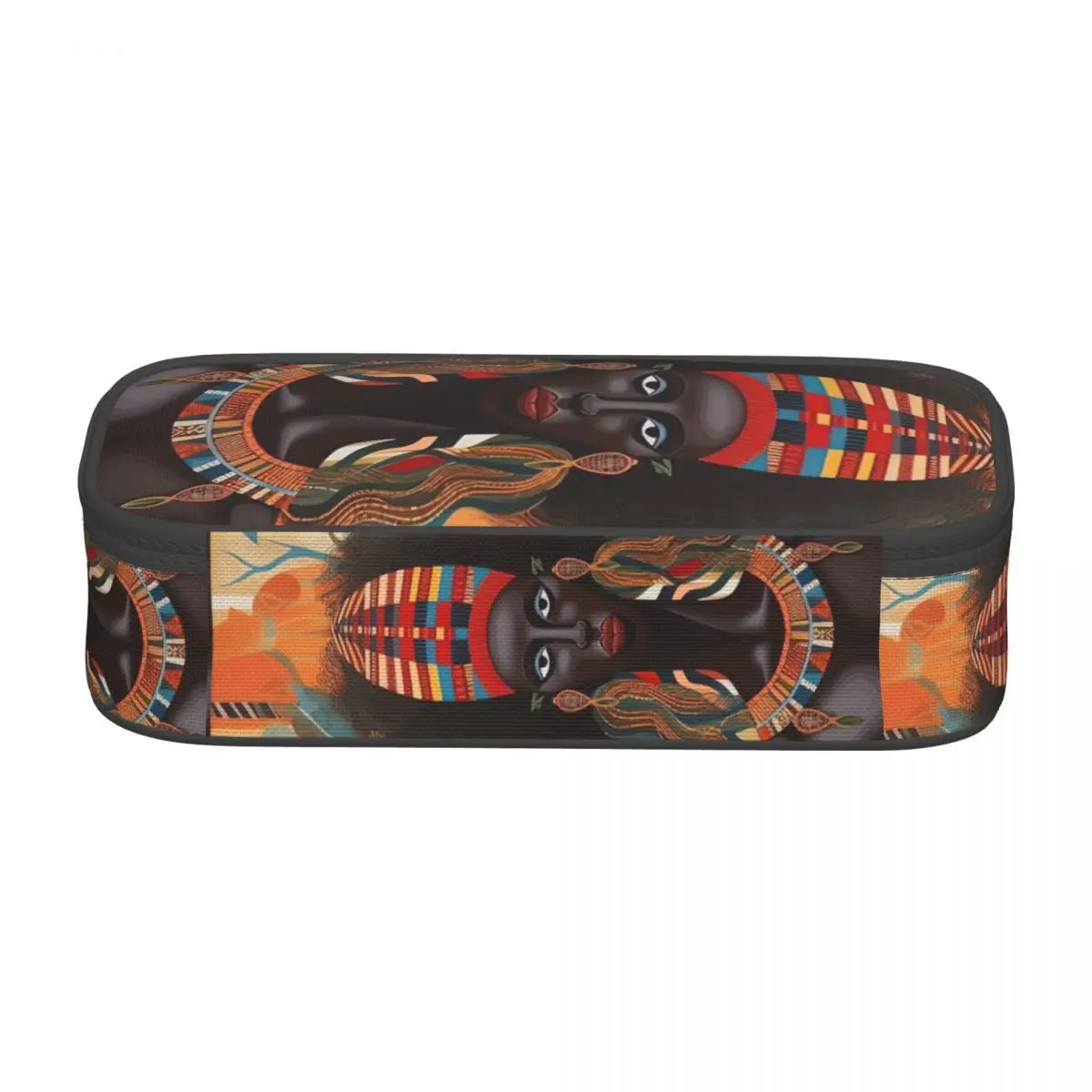 مخصص نمط العرقية الأفريقية نمط مقلمة لطيفة الفتيات الفتيان سعة كبيرة نمط حقيبة أقلام رصاص الملحقات المدرسية