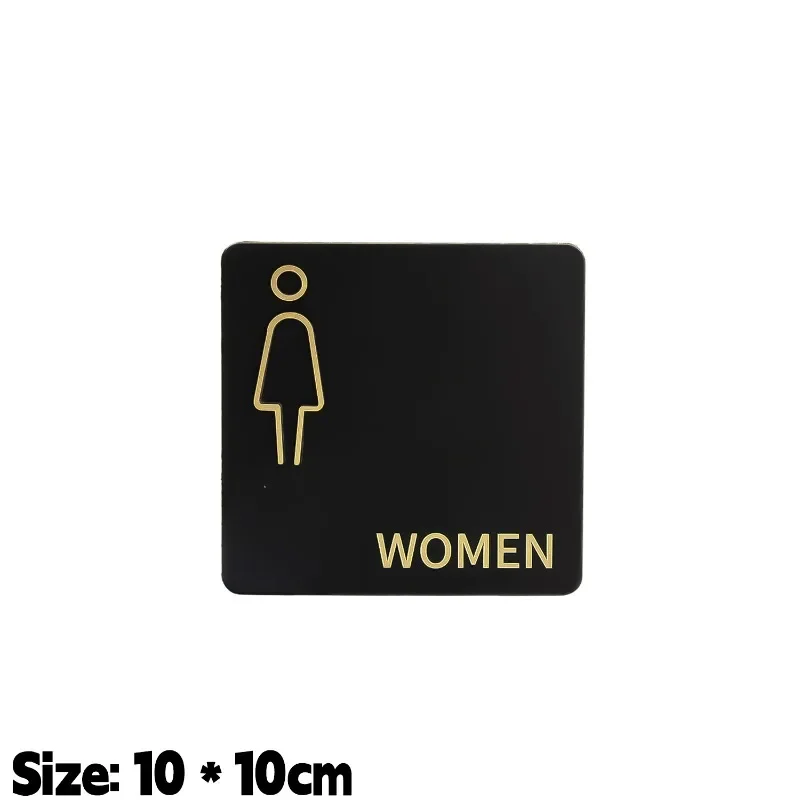 3D Acrylic Toilet Sign Women Men Disabled Bathroom Exit Door Plate for Office Cafe Shop Hotel Restaurant Toilet Creative Sticker, image 10