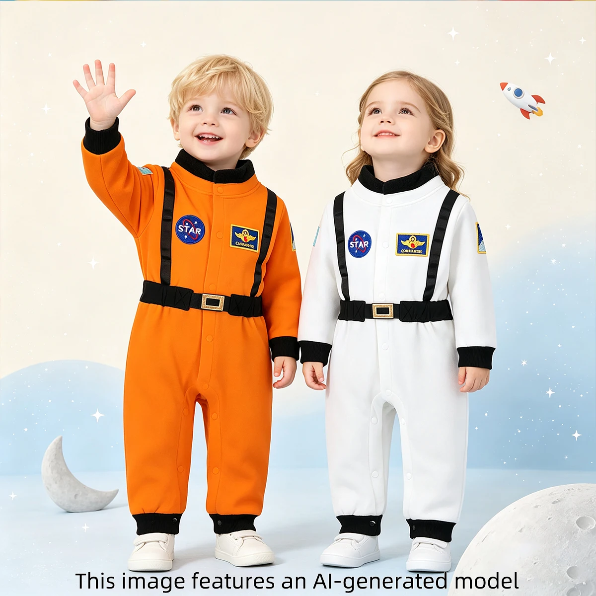 Baby Astronaut Costume Boys Girls Halloween Party Cosplay Jumpsuit Toddler Infant Carnival Birthday Fancy Dress Space Suit