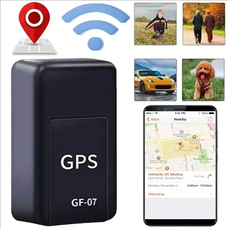 Vehicle Gps Locator Gf07 Mini Portable Gps Tracker Strong Magnetic Car Gps Tracking Device Anti-Lost Alarm Gps Position App