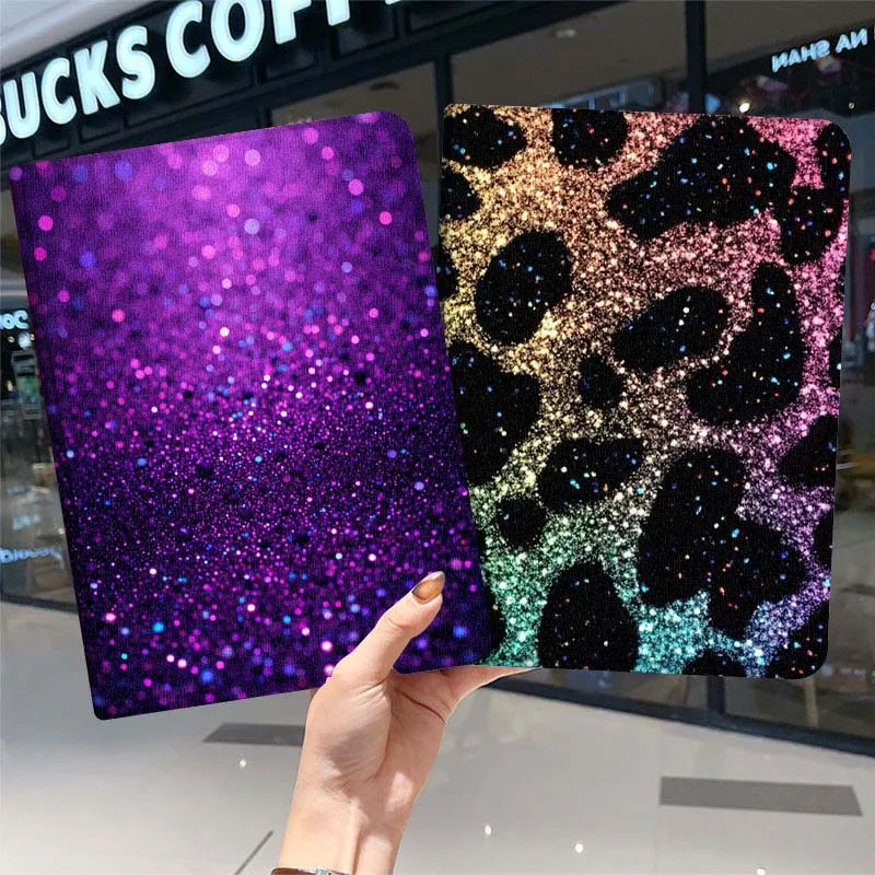 

Color Sparkling Leopard Print For Samsung Galaxy Tab A7 A A8 A9 A11 S6 S11 10.1 10.4 10.5 Inch Lite PLus Tablet Case