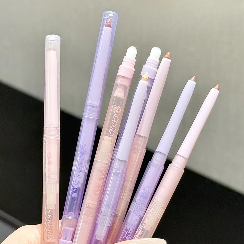 Dubbelkoppige Lip Liner Potlood Waterdichte Matte Lippenstift Contour Make-up Perzik Roze Multifunctionele Lipliner Potlood Lippen Cosmetisch