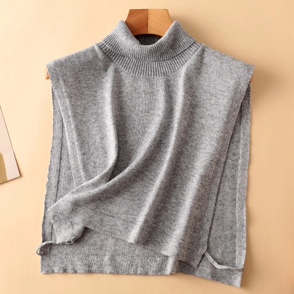 

Cozy Knitted Sweater False Collar Turtleneck Solid Color Stand Collar Detachable Collar Top Autumn Winter Clothing Accessories