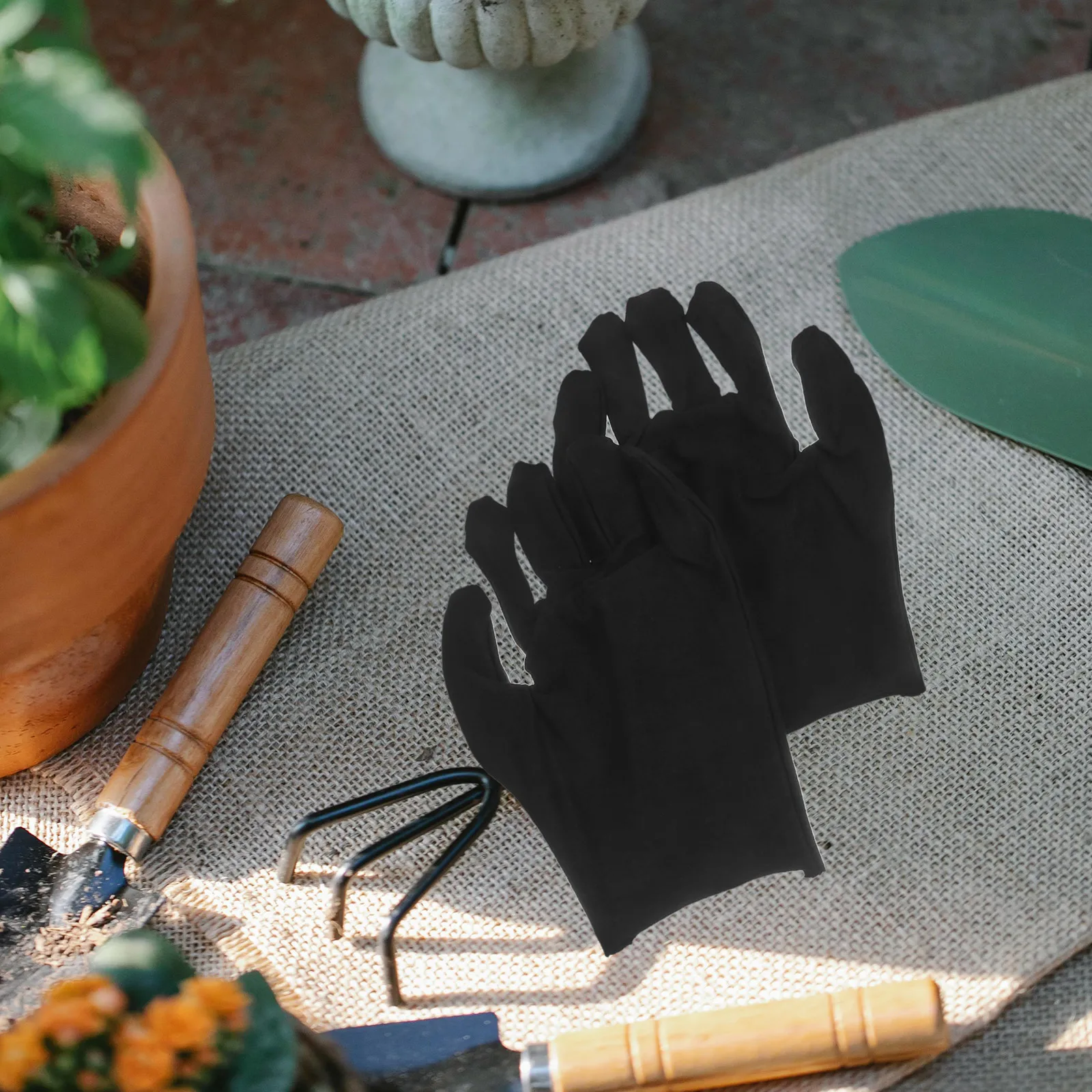 

12 Pairs Thickened Cotton Gloves Soft Waterproof Breathable Anti-skid Gardening Working Hand Protection Labor Safety
