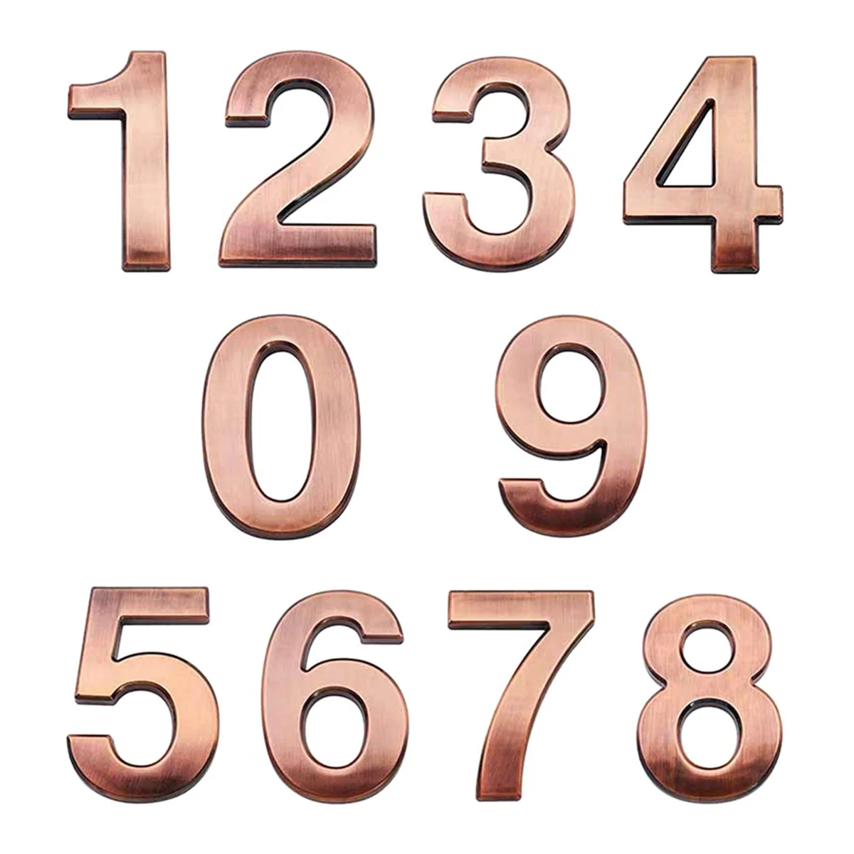 3D 0-9 Digits Room Gate Number Building Door Address Apartment Floor Hotel Number Sticker Plate House Number