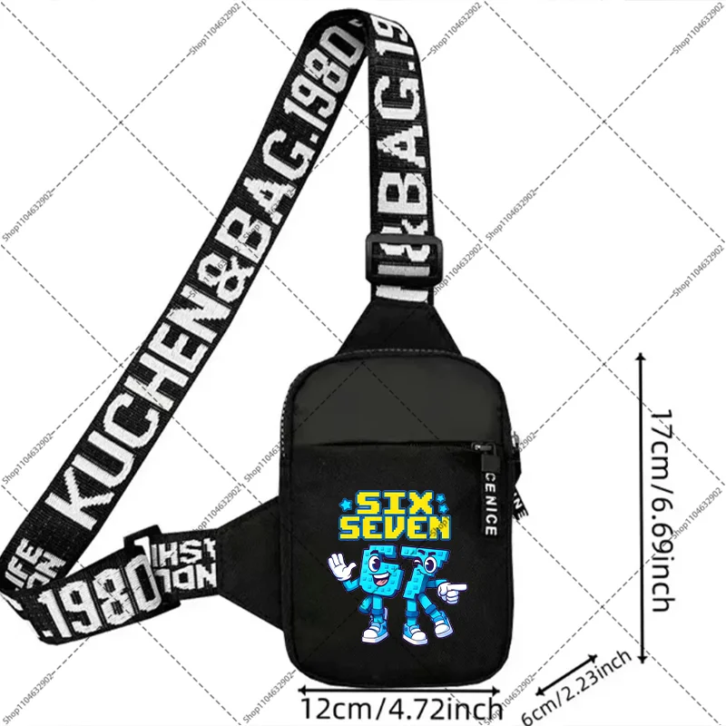 2026 Steal A Brainrot Crossbody Bags for Women Mans Funny 67 Six Seven Pattern Printed Chest Bag Boys Girls Birthday Party Gifts - view 2