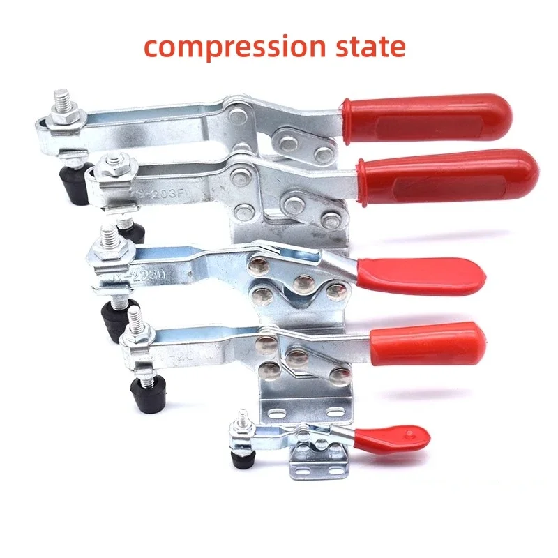 Toggle Clamp 201/201A/201B/201C/225D Heavy Duty Horizontal Quick Release Toggle Clamps Set Clamps Woodworking Hand Clip Tool