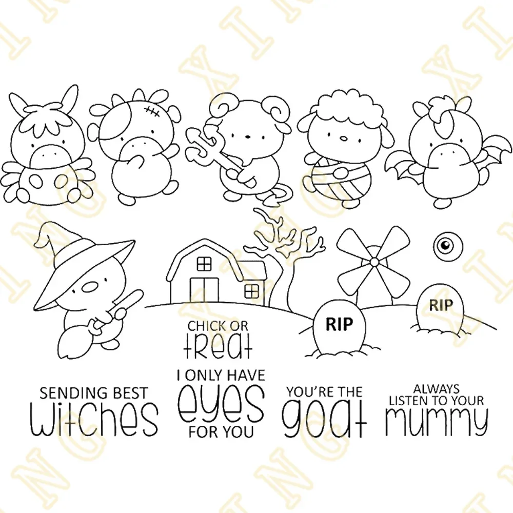 New Arrival Tiny Terrors Season of Sulking Clear Stamps or Metal Cutting Dies for DIY Craft Making Greeting Card Scrapbooking