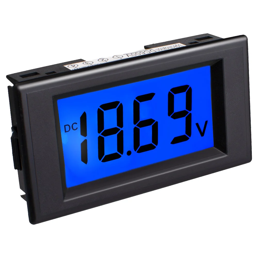 DC 0-600V Digital Voltmeter Electrical Measuring Instrument HD Panel Green Blue LCD Display Voltage Tester Detector Meter