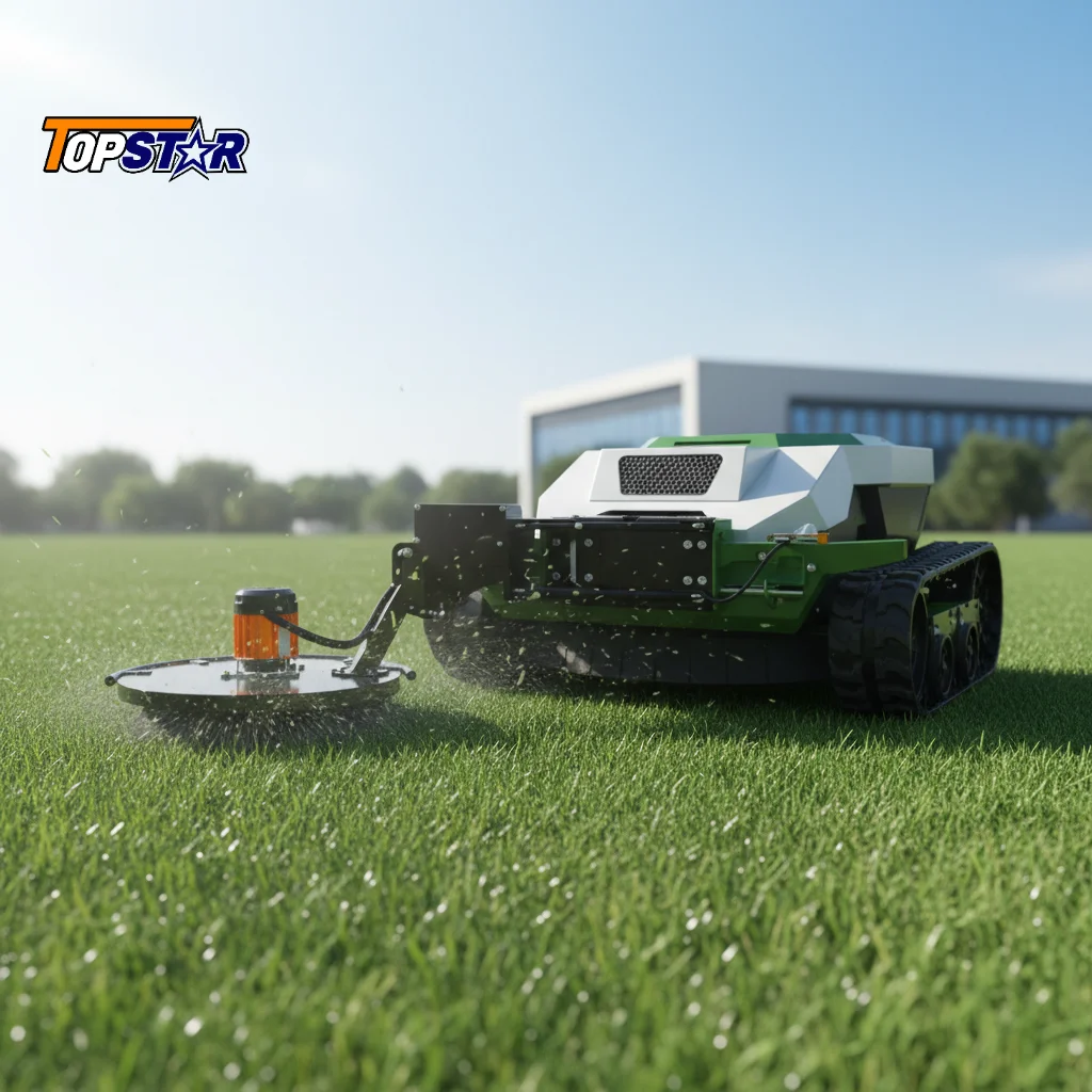 

Беспроводная газонокосилка на гусеничном ходу с дистанционным управлением, автоматическая, с регулируемой высотой среза