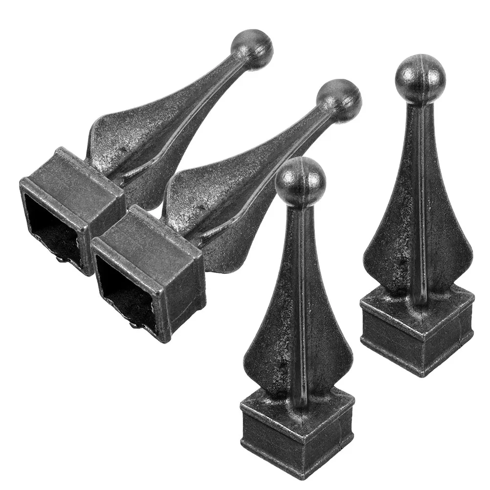 

4 шт. Элегантные декоративные навершия для забора из чугуна, накладки на столбы для жилых и коммерческих объектов, сада, парка, двора