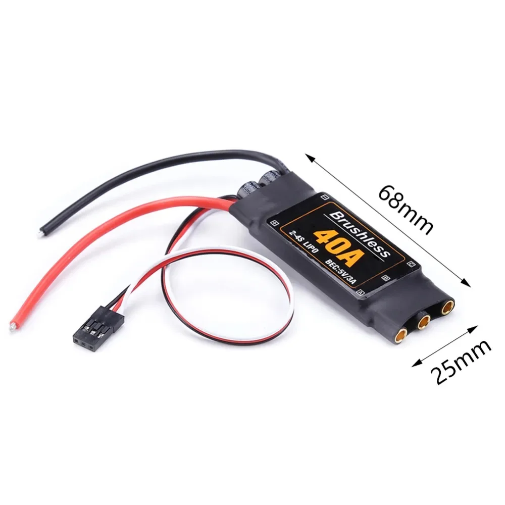 40A Brushless ESC Speed Controller BEC 5V / 3A Long & Short & with T plug & with XT60 plug For Drone Airplanes Motor RC Toy FPV