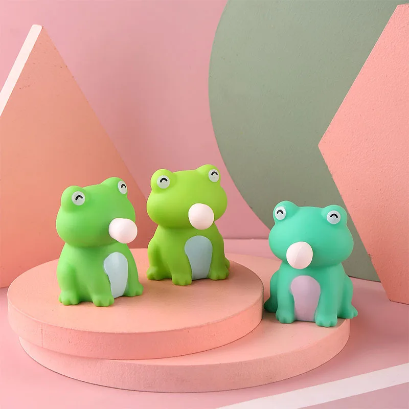 Soft Toy Animal Cute Anti-Stress Ball Tricky Simulation frog doll Abraact Soft Sticky Squishi Stress Relief Toys Funny Gift J88