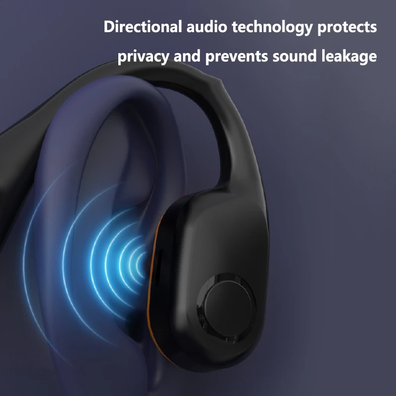 Słuchawki Bluetooth z przewodnictwem kostnym i otwartą konstrukcją, o wyjątkowo długim czasie pracy na baterii, idealne do biegania, jazdy na rowerze, pływania i uprawiania sportów. — zdjęcie produktu 5
