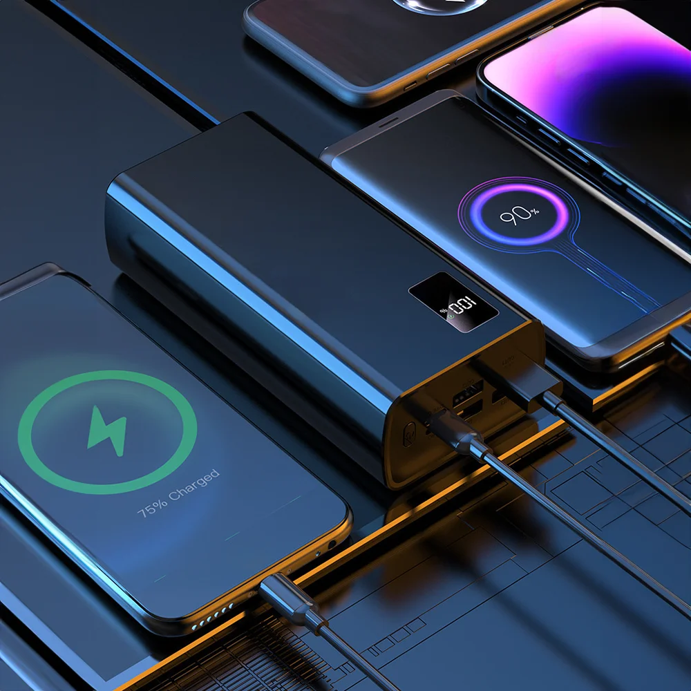 50000 mAh Power Bank Schnelle Aufladung Mit LED Display 4 USB Ausgang Ports Tragbare Ladegerät Powerbank Für Huawei iPhone Xiaomi Laptop – Detail 8