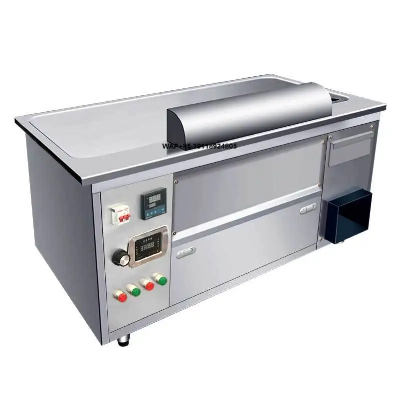 Japanese Style Indoor Stainless Steel BBQ Table Electric Teppanyaki Grill for Catering and Buffets