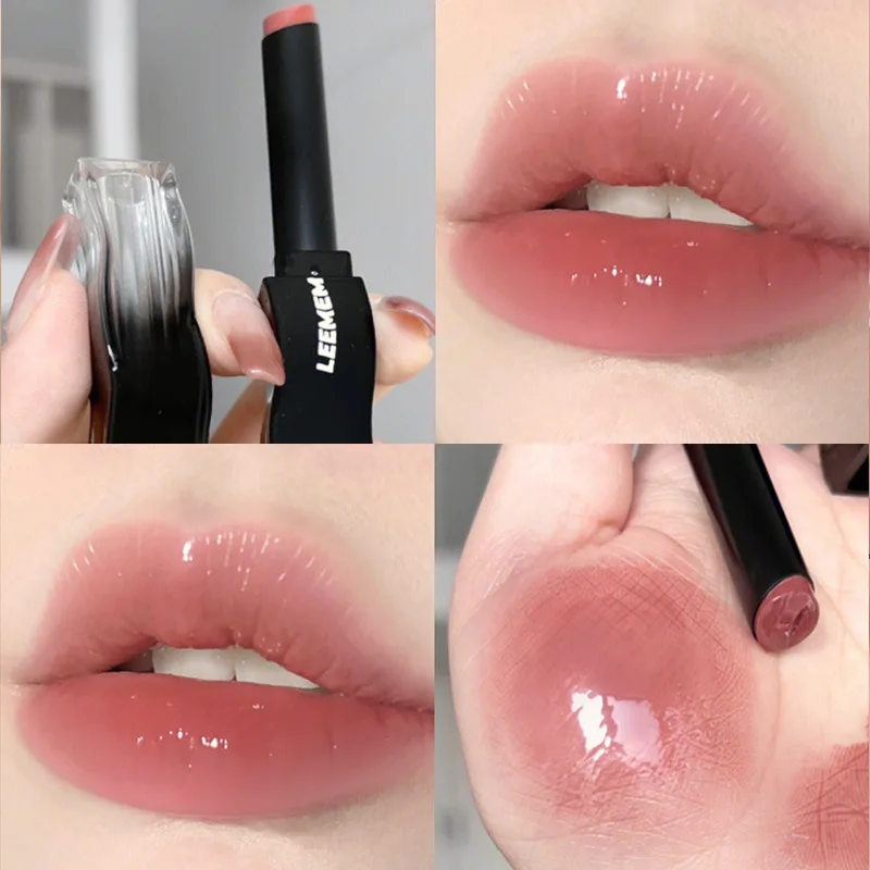 Solid Lip Gloss Jelly Lipstick Moisturizing Orange Mirror Water Light Lip Glaze Lip Tint Gloss Glass Korean Makeup Cosmetic