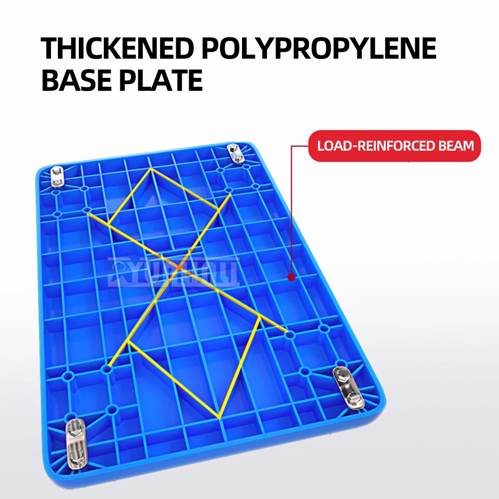 Double-layer silent trolley with fence trolley thickened tool trolley flat trolley