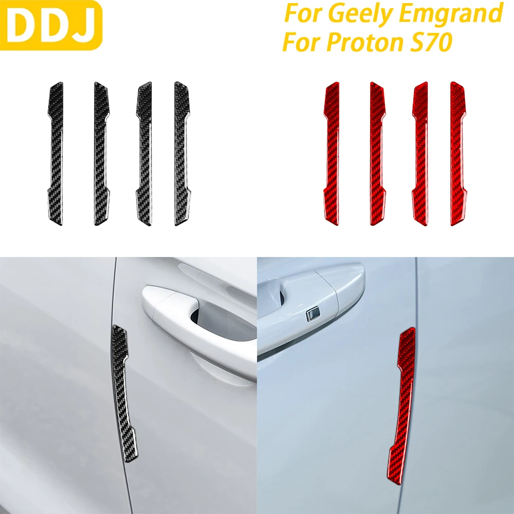 

For Geely Emgrand 2022-2025 For Proton S70 2021-2024 Carbon Fiber External Door Impact Protection Strips Car Accessories Sticker