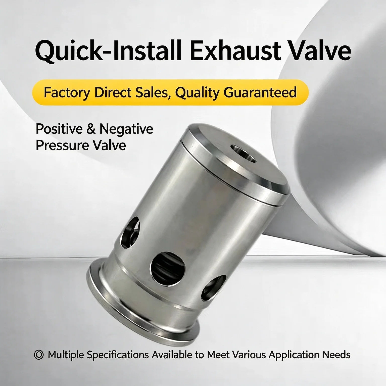 1.5' And 2' Clamp Type Breathing Valve for Negative Pressure Relief Vacuum Pumping And Breaking Exhaust Valve