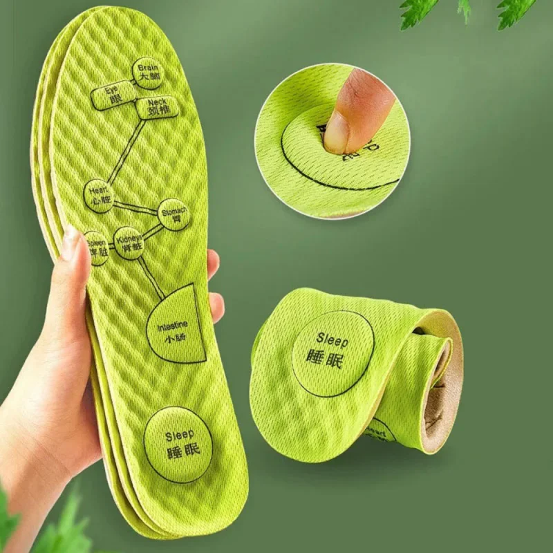 1/3pair Foot Acupressure Insole Men Women Soft Breathable Sports Cushion Inserts Sweat-absorbing Deodorant Orthopedic Shoe Sole