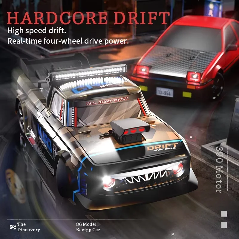 Huangbo Tengyuan เต้าหู้ Shop 86 เดียวกันรีโมทคอนโทรลรถเต็มรูปแบบสี่ล้อไดรฟ์ Drift รถจําลองของเล่นคริสต์มาสของขวัญ