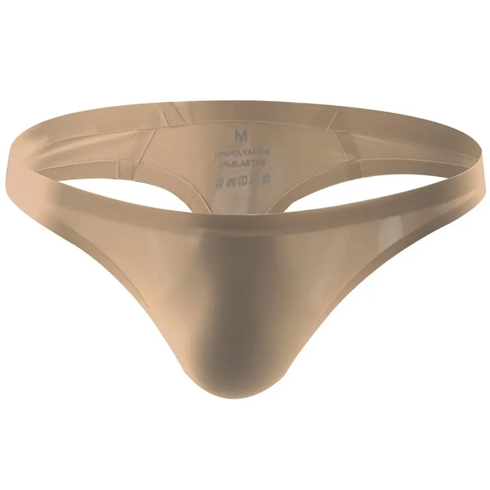 

Бесшовные мужские трусы-стринги из ледяного шелка, нижнее белье, мужские трусики, стринги, брифы