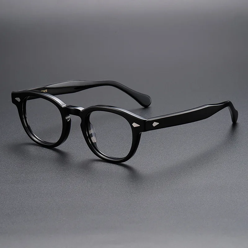 Classical Rivet Acetate Glasses Myopic Hyperopia Lenses Eyewear Distance Single Vision Prescription Optical Clearly Eyewear