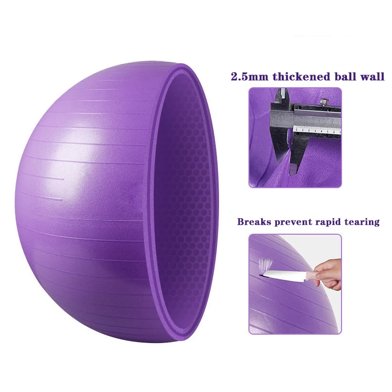 PVC Fitness Balls Yoga Ball Thickened Explosion-proof Exercise Home Gym Pilates Equipment Balance Ball 45cm/55cm/65cm/75cm