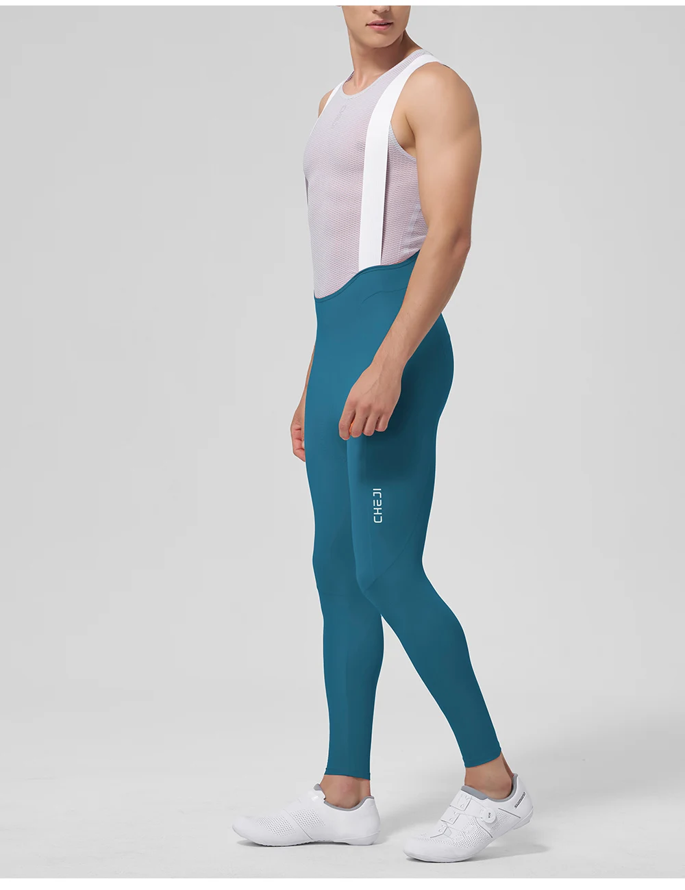 Cheji Cycling Lange Trägerhose, atmungsaktive Kompressions-Trägerhose für Herren – Detail 13