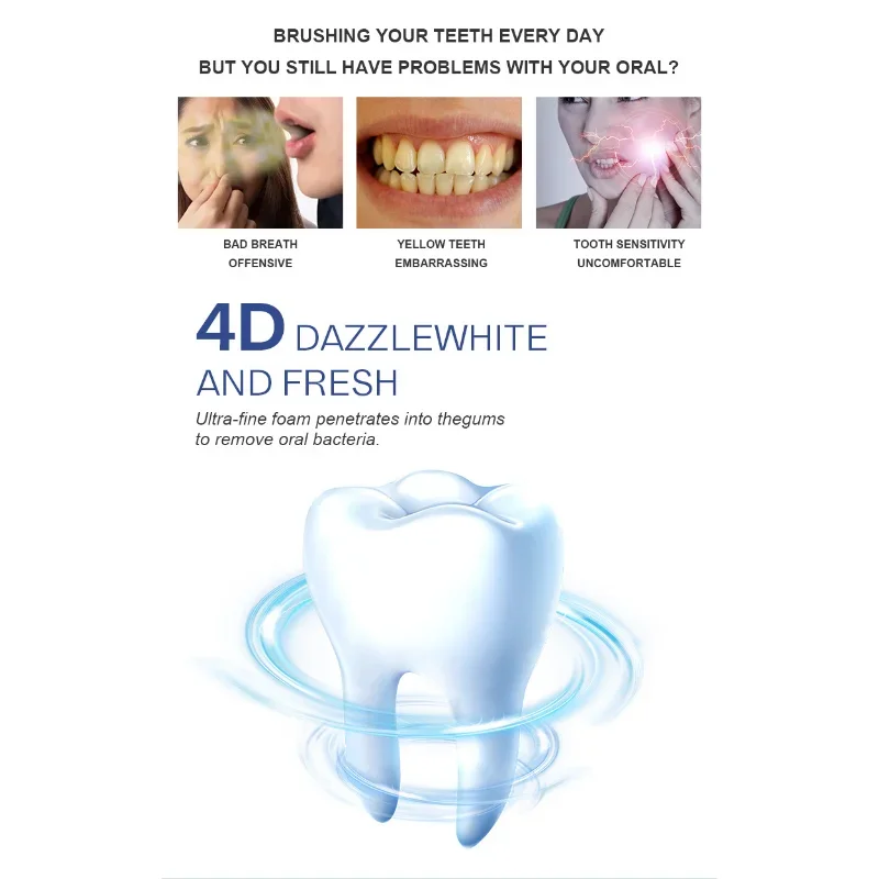 La migliore vendita Mousse dentifricio Mousse sbiancante per denti schiuma per la pulizia profonda dentifricio rimuove le macchie alito fresco strumenti per la cura dei denti