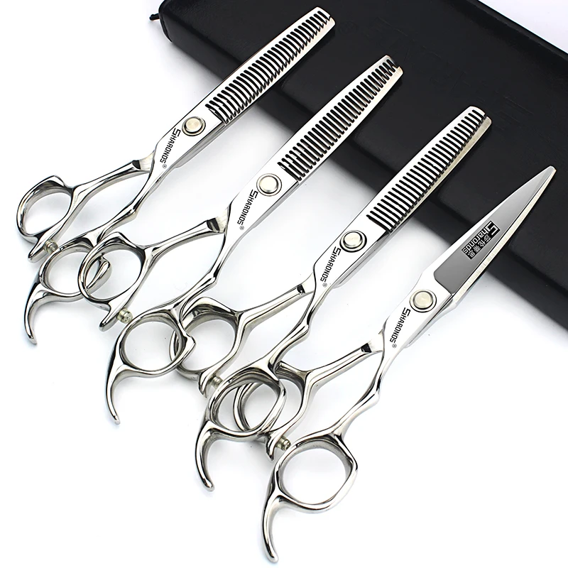 Sharonds Professional Hairdressing Scissor Set with 6-inch Flat Teeth Clippers, Authentic Hairdressing Set by Stylist.