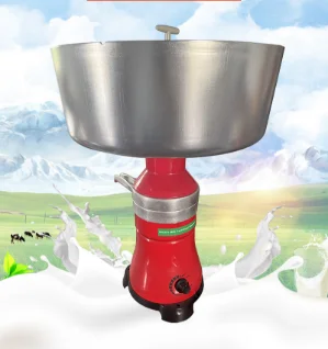 Electric Milk Cream Separator Large Aluminum Bowl Variable Speed Control Milk Skimming Centrifuge Machine for Farm Household